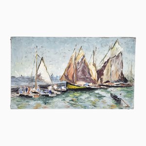 Maritime Szene, 20. Jh., Öl auf Leinwand
