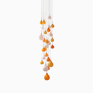 Lampada a sospensione Circé Diamond a 28 luci di Concept Verre