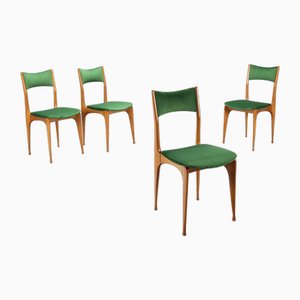 Vintage Italian Chairs in Ash, 1960s, Set of 4