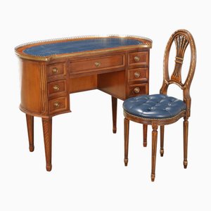 Bean-Shaped Desk with Chair, Set of 2
