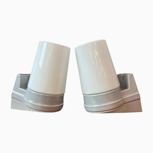 Wall Lamp Model 6070 in Light Grey by Sigvard Bernadotte for Ifö, Set of 2