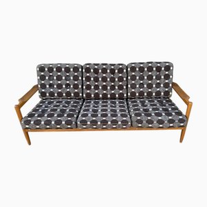 Vintage Three-Seater Sofa in Wood