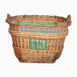 French Champagne Grape Basket, 1920s