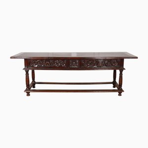 Italian Walnut Console Table, 1890s