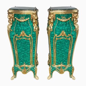 Piédestal Napoléon III en Malachite, France, Set de 2