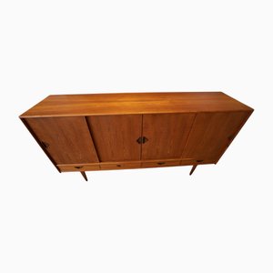 Teak Cabinet with Bar, Sliding Doors and Drawers from Gern Møbelfabrik, 1960s