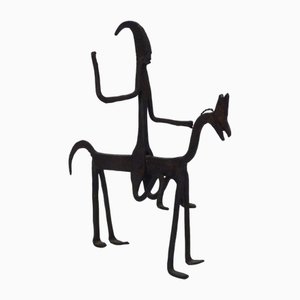 Dogon Horseman Sculpture in Wrought Iron, Mali, 1960s
