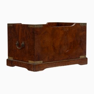20th Century English Nautical-Style Walnut Root Box, Flower Pot, 1980s