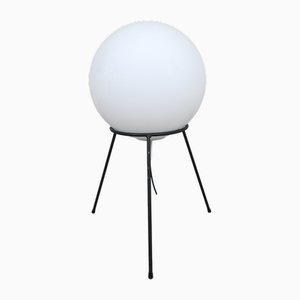 Tripod Stehlampe mit Großer Weißer Glaskugel von Bega Leuchten KG, Deutschland, 1960er