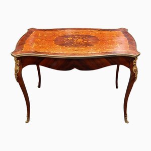 Louis XV Schreibtisch mit Blumenstrauß Intarsien