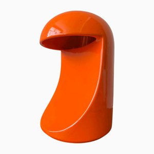 Lampada da tavolo Longobarda arancione in ceramica di Marcello Cuneo per Gabbianelli, 1966