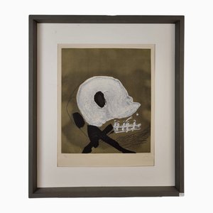 Antoni Tàpies, Blanc central, 1982, Radierung, Gerahmt