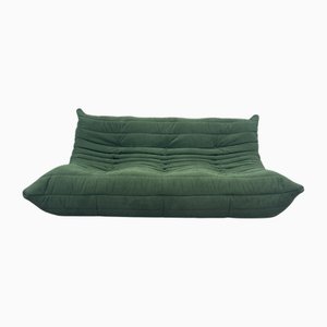 Three-Seater Togo Sofa in Green from Ligne Roset, 2010s