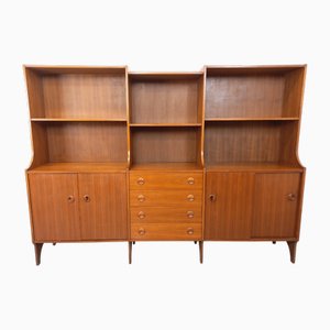 Vintage Scandinavian 3-Part Teak Bookcase Storage Unit, 1960s