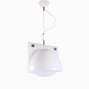 Lámpara colgante Orione blanca de Ermanno Lampa and Sergio Brazzoli para Guzzini, años 70