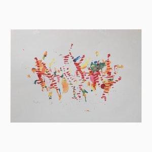 Alighiero Boetti, Jumping from Pole to Frasca, 48-50, Siebdruck, 1986