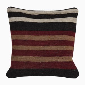 Turkish Striped Kilim Cushion Cover in Wool