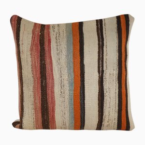 Coussin Kilim Vintage à Rayures, Turquie