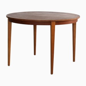 Runder Vintage Esstisch aus Teak, Schwedisch, 1960er