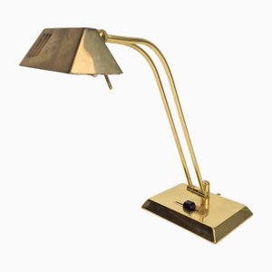 Lampada da tavolo vintage regolabile in ottone di Egon Hillebrand per Hillebrand Lighting, Germania, anni '70