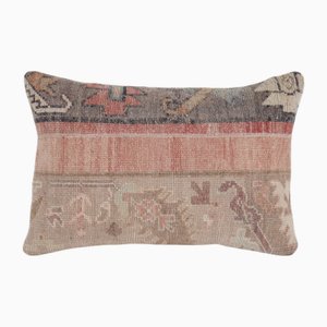 Turkish Striped Kilim Cushion Cover in Square Decorative Organic Wool