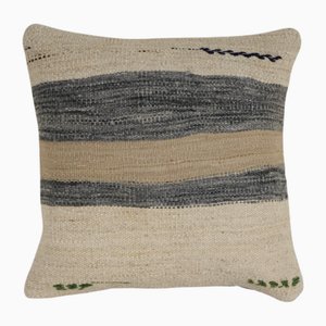 Striped Turkish Kilim Cushion Cover in Wool