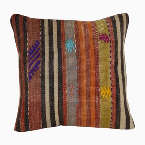 Turkish Kilim Cushion Cover in Brown
