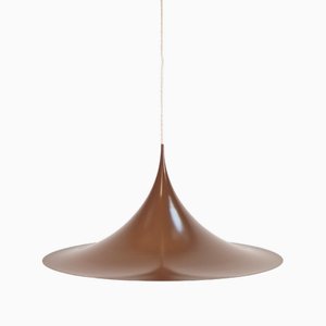 Vintage Semi Hängelampe in Braun von Claus Bonderup Thorsten Thorup für Fog & Mørup, 1960er