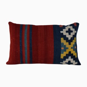Housse de Coussin Rayée en Laine Kilim