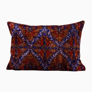 Blauer Vintage Samt Kissenbezug