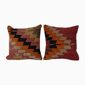 Mid-20th Century Striped Cushion Covers, Set of 2
