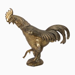 Rooster Ashtray in Spelter by FC, 1960