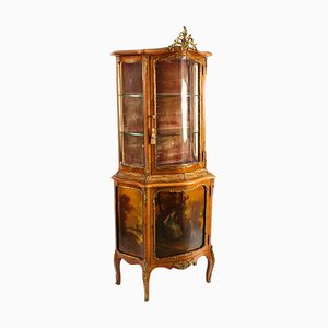 Antike französische Vernis Martin Vitrine, 1800er