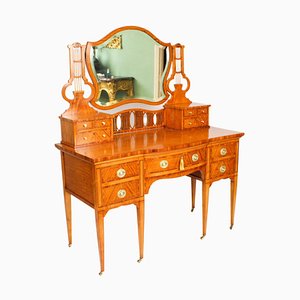 Antique Inlaid Satinwood Dressing Table from Maple & Co, 1800s