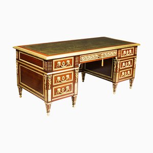 Vintage French Ormolu Mounted Empire Revival Pedestal Desk, 1920s