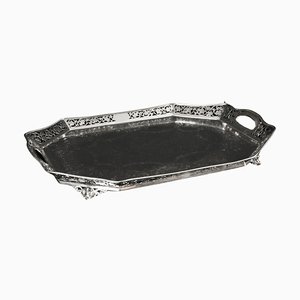 Vassoio antico vittoriano placcato in argento di Lee & Wigfull, inizio XIX secolo