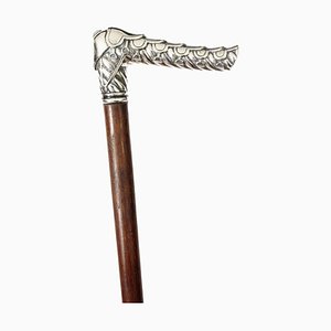 Antique French Silver Capped Walking Stick, 1800s