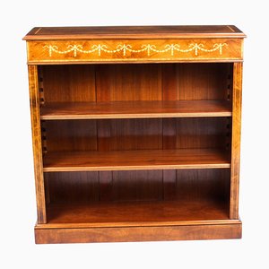 Libreria Sheraton Revival vintage in radica di noce