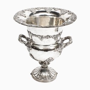 Large Vintage Silver Plated Wine Cooler, 1980s