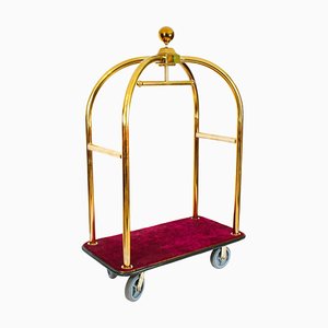 Vintage Servierwagen aus Messing, 1980er