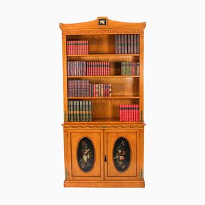 Libreria Sheraton Revival vintage in legno satinato, Regno Unito