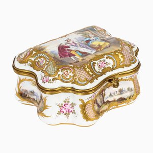 Cofanetto grande antico in porcellana di Sevres, Francia