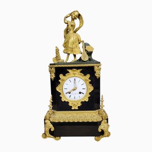 Orologio Napoleone III in marmo e bronzo, 1850