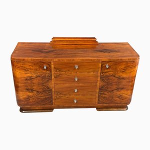 Art Deco Walnut Chest of Drawers, 1930s