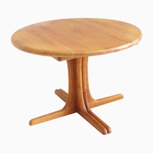 Danish Round Extendable Dining Table in Teak, 1960s