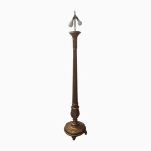 Lampadaire Style Louis XVI Mid-Century en Bois, France, 1950s