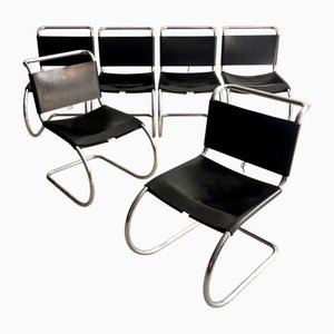 Chaises par Ludwig Mies van der Rohe pour Knoll, 1980s, Set de 6