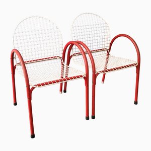 Wire Chairs from Meblo, Italy, 1970s, Set of 2