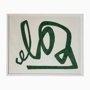 Amanda Andersen, Greens I, Colored Pencil Drawing on Paper, 2023