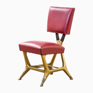 Chaise Rouge par Giulio Minoletti et Gio Ponti pour Breda, 1960s